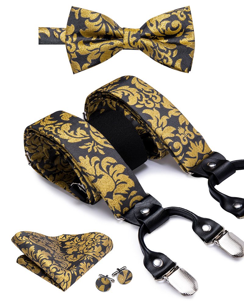 Hi-Tie ผ้าไหมผู้ใหญ่ชาย suspen - Suspenders Clip Men บทวิจารณ์และราคา